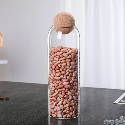 Borosilicate glass storage jars with cork lids – view 9