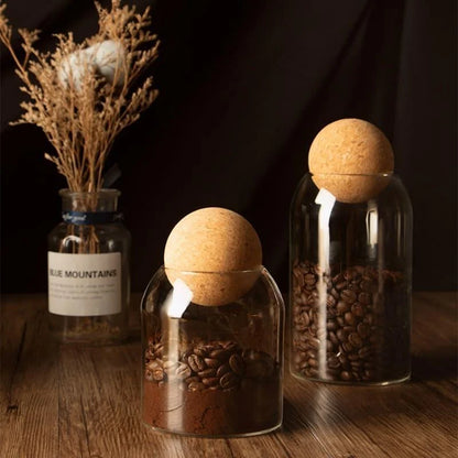 Borosilicate glass storage jars with cork lids – view 11