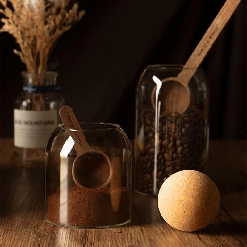 Borosilicate glass storage jars with cork lids – view 12