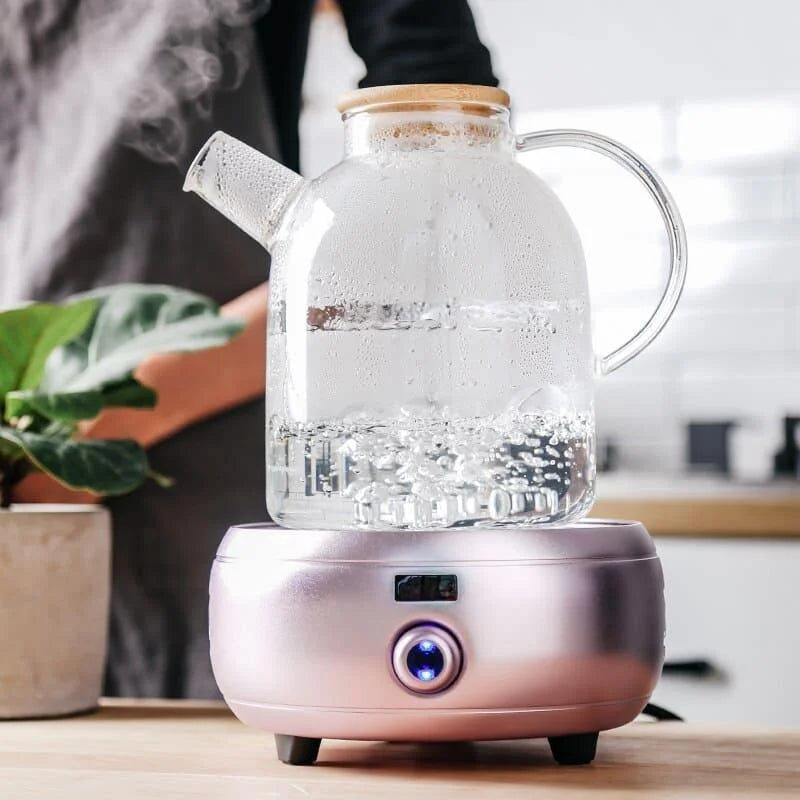 Borosilicate glass teapot with bamboo lid – view 4