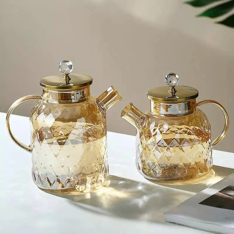 Borosilicate glass teapot with Diamond stainless-steel lid – view 8