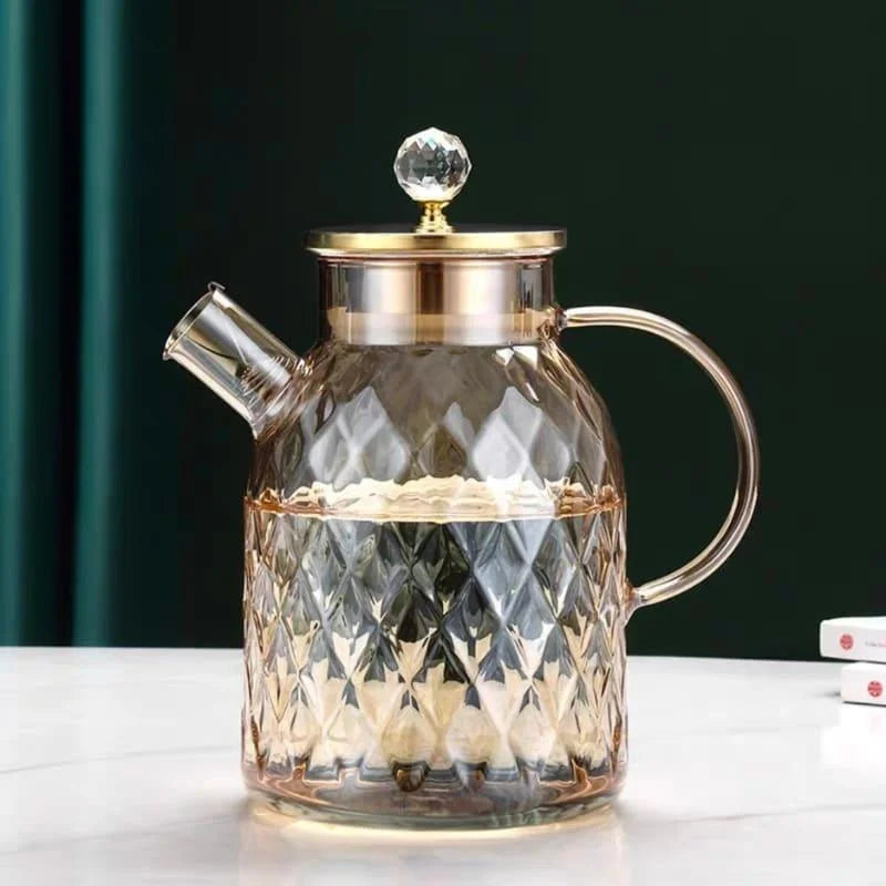 Borosilicate glass teapot with Diamond stainless-steel lid – view 13