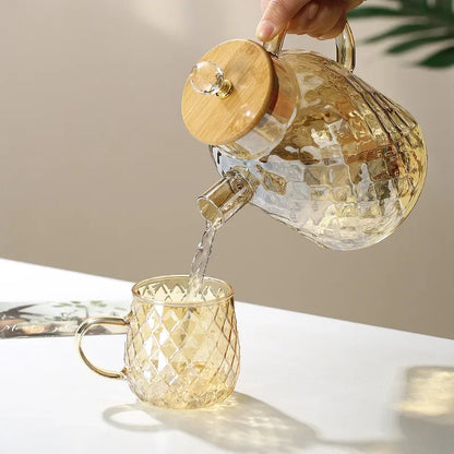 Borosilicate glass teapot with Diamond stainless-steel lid – view 15