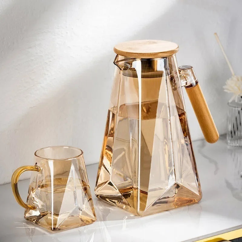 1.8L Borosilicate Glass Serving Pitcher with Lid – view 2