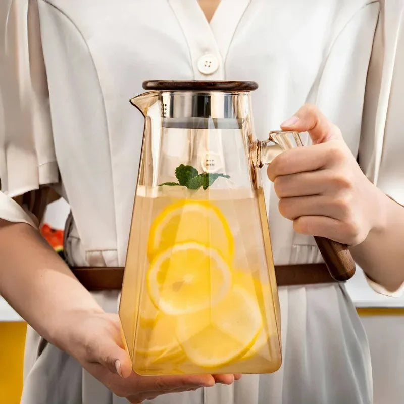 1.8L Borosilicate Glass Serving Pitcher with Lid – view 3