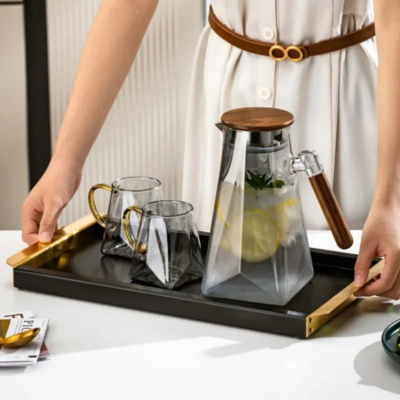 1.8L Borosilicate Glass Serving Pitcher with Lid – view 4