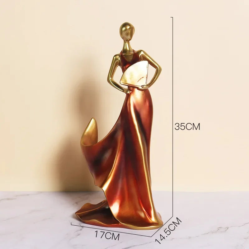 Bronze Female Sculpture Wine Bottle Holder – view 2