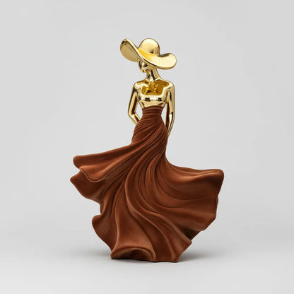 26.5cm Brown Metallic-Effect Resin Figurine