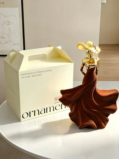 26.5cm Brown Metallic-Effect Resin Figurine – view 2