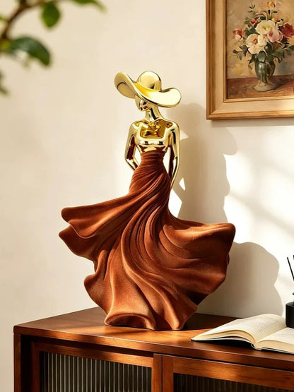 26.5cm Brown Metallic-Effect Resin Figurine – view 6