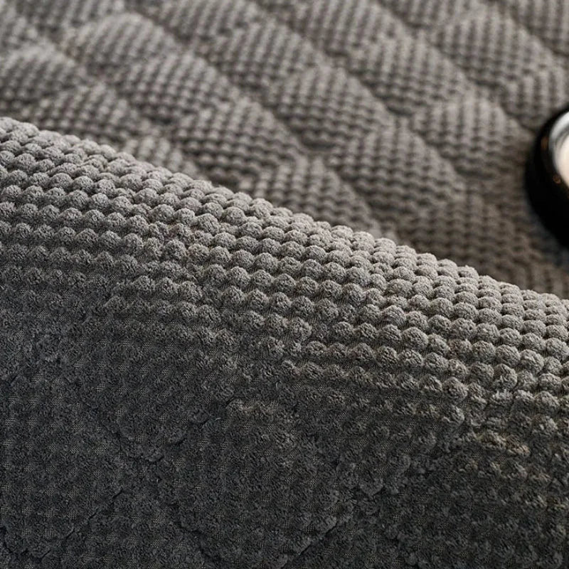 Brown Padded Corduroy Non-Slip Sofa Cover – view 3