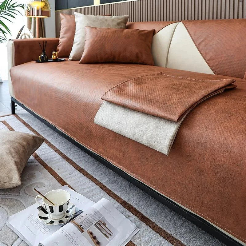 Brown Water- & Scratch-Resistant Sofa Protector