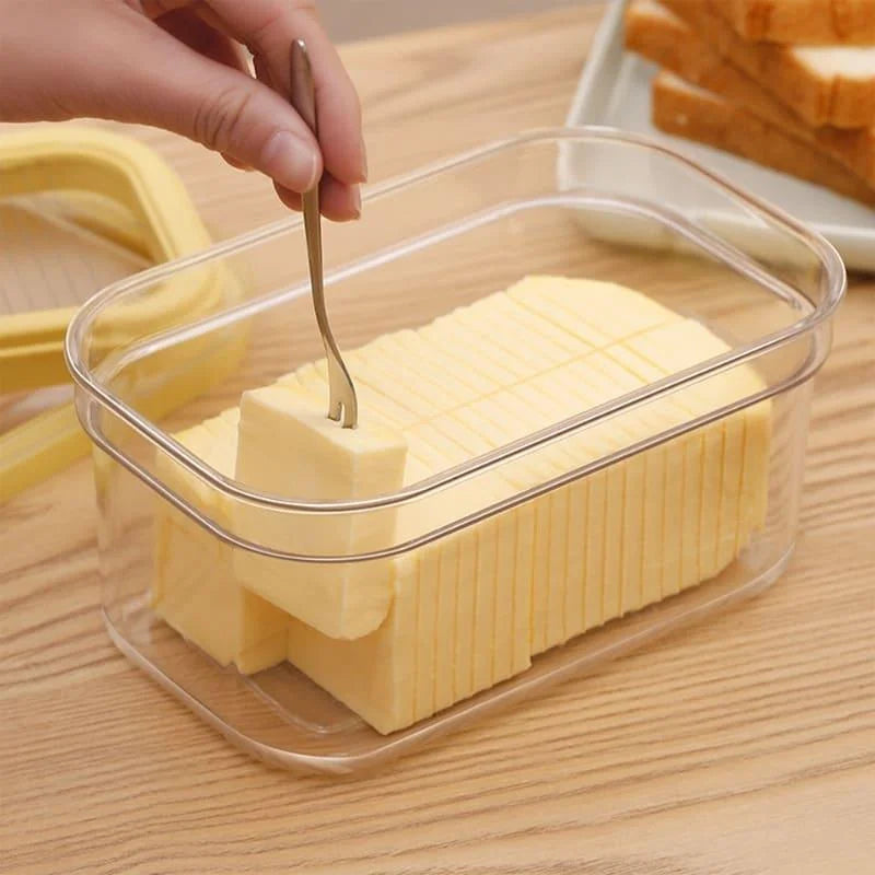 Butter dish with integrated stainless steel slicer – view 2