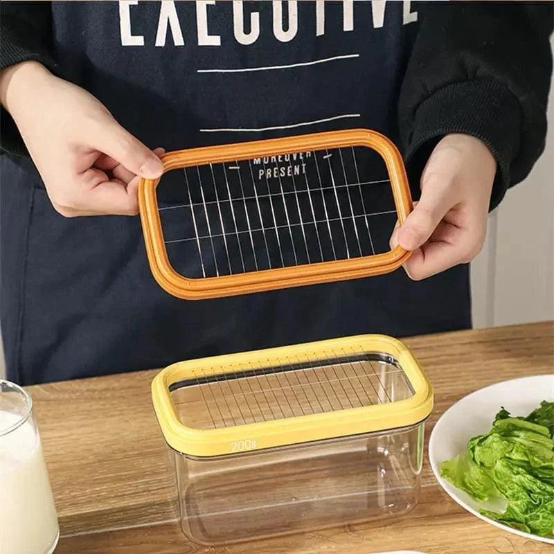 Butter dish with integrated stainless steel slicer – view 11