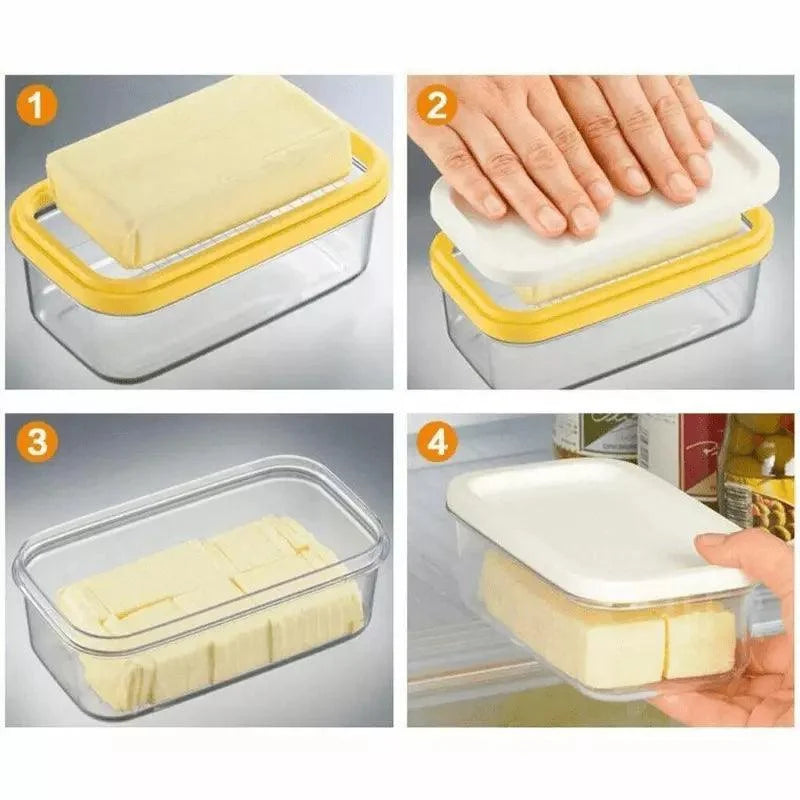 Butter dish with integrated stainless steel slicer – view 13