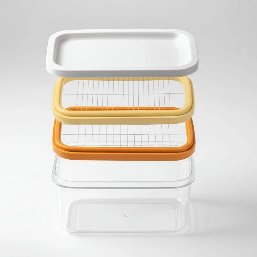 Butter dish with integrated stainless steel slicer – view 15