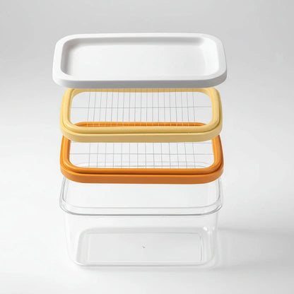 Butter dish with integrated stainless steel slicer – view 15
