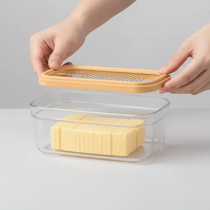 Butter dish with integrated stainless steel slicer – view 17