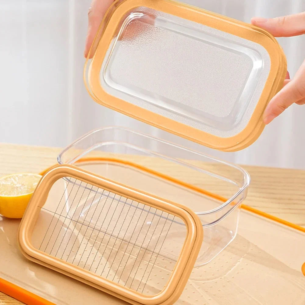 Butter dish with integrated stainless steel slicer – view 19