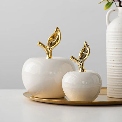 Ceramic Apple Sculpture – Black or White, 2 Sizes – view 7