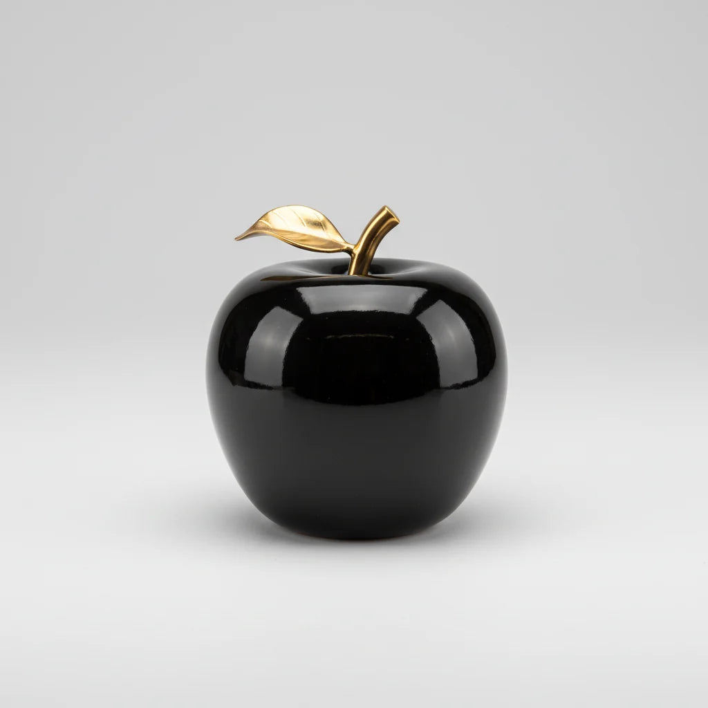 Ceramic Apple Sculpture – Black or White, 2 Sizes – view 10