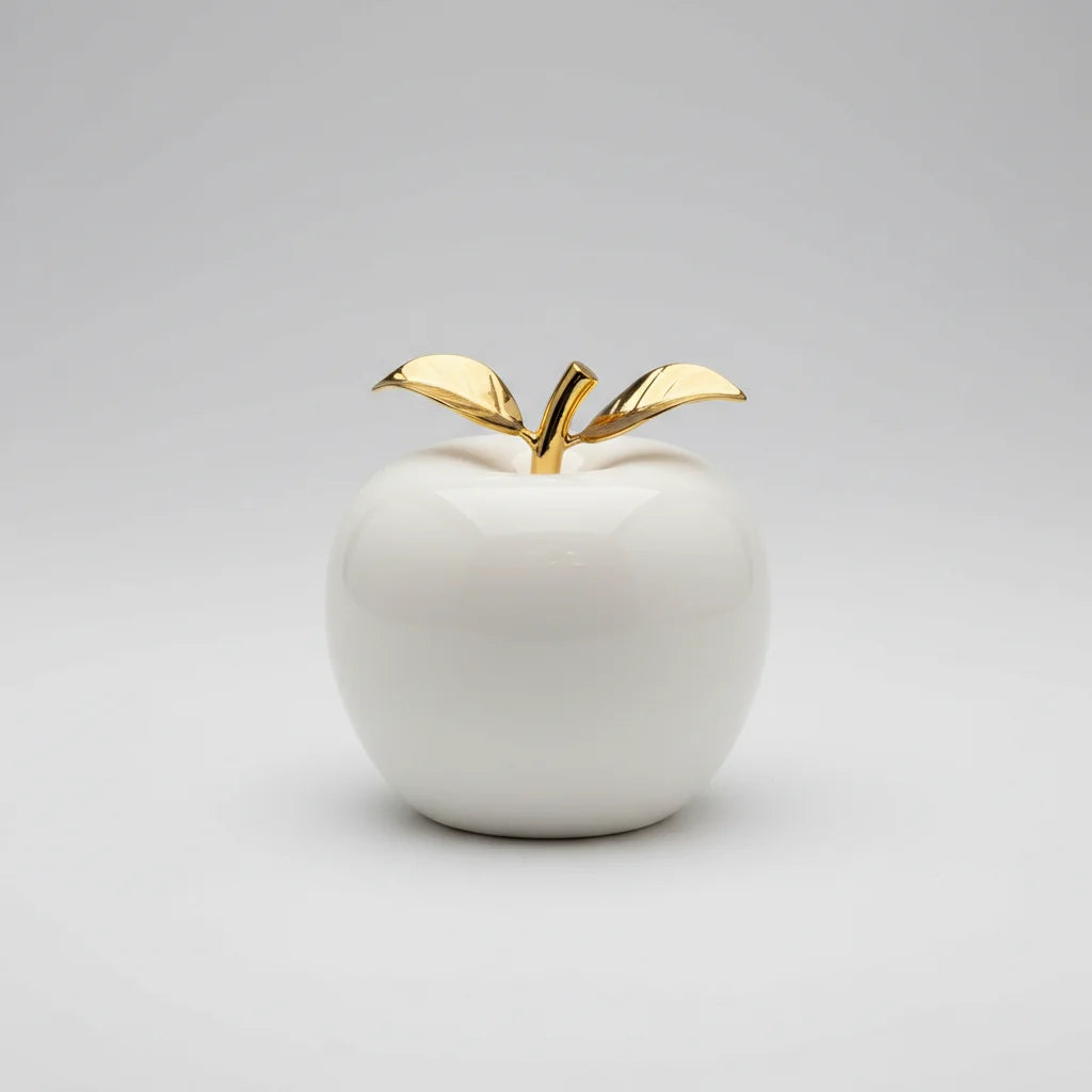 Ceramic Apple Sculpture – Black or White, 2 Sizes – view 11