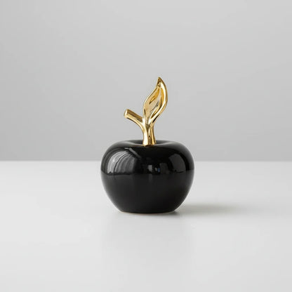 Ceramic Apple Sculpture – Black or White, 2 Sizes – view 12