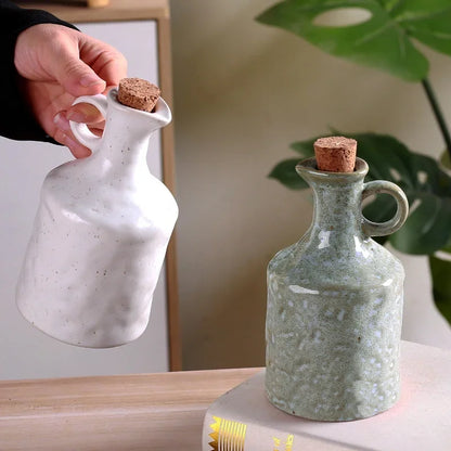 400ml Textured Ceramic Oil & Vinegar Bottle