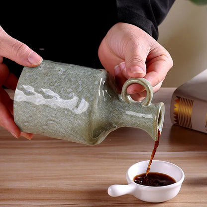 400ml Textured Ceramic Oil & Vinegar Bottle – view 2
