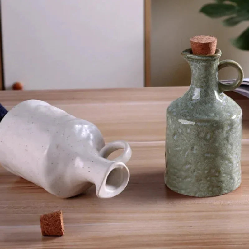 400ml Textured Ceramic Oil & Vinegar Bottle – view 3