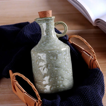 400ml Textured Ceramic Oil & Vinegar Bottle – view 4