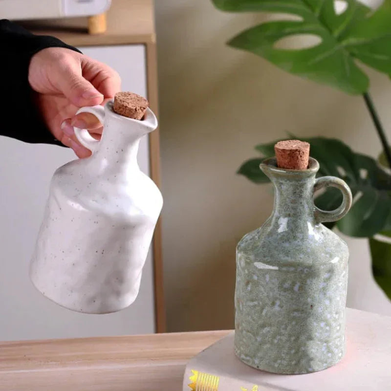 400ml Textured Ceramic Oil & Vinegar Bottle – view 7