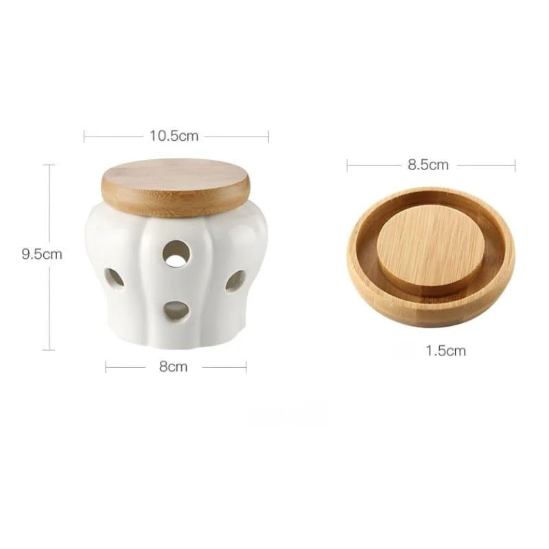 Ceramic storage jar with wooden lid – view 21