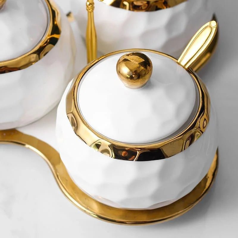 Ceramic sugar and salt jar set – view 7