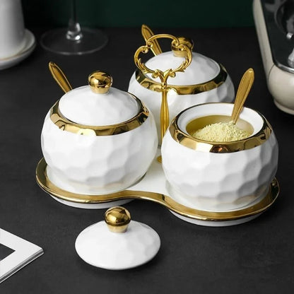 Ceramic sugar and salt jar set – view 14