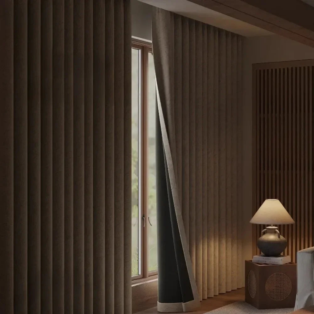 Chenille Light-Filtering Curtain Panel – 6 Colours – view 3