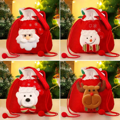 Christmas Drawstring Gift Bag – 4 Designs, 1 to 4 Pack – view 3
