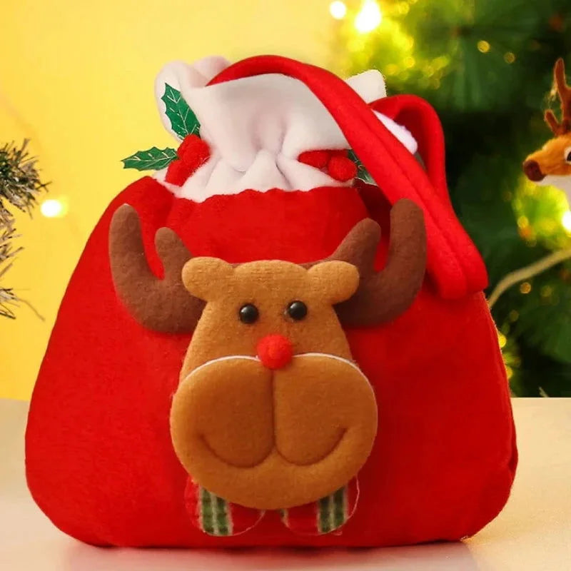 Christmas Drawstring Gift Bag – 4 Designs, 1 to 4 Pack – view 7