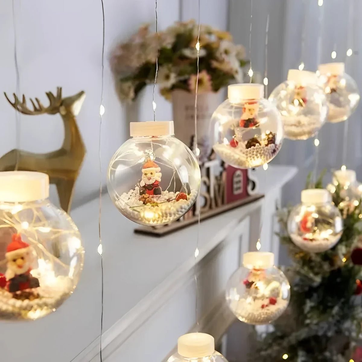 Christmas Ornament Ball LED String Lights – 3 Designs – view 3