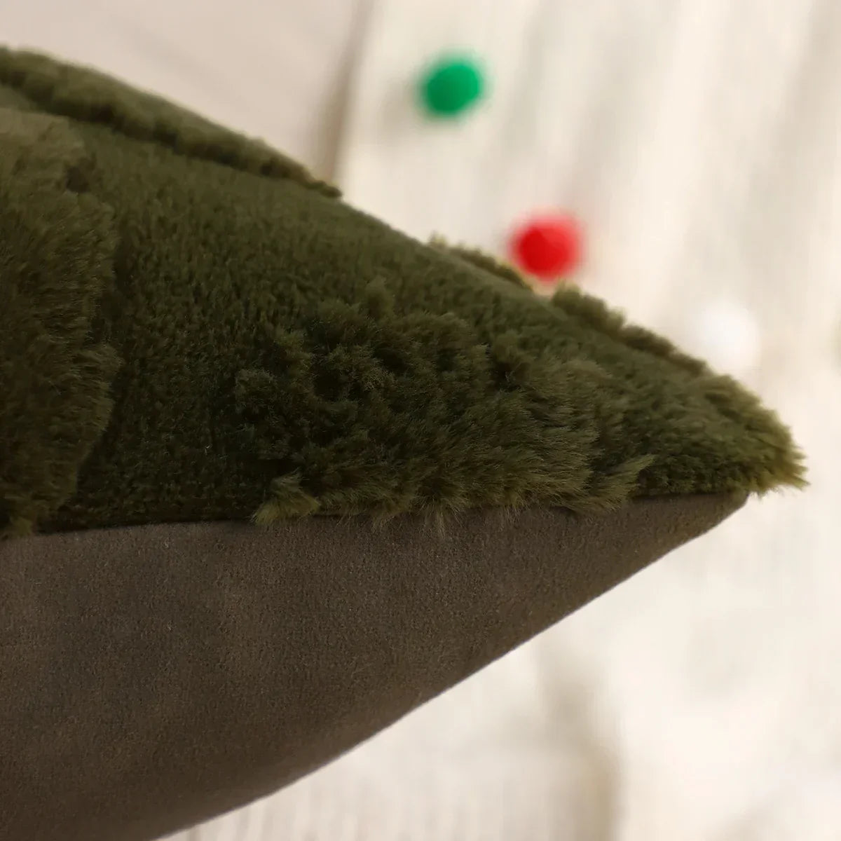 Christmas Snowflake Jacquard Plush Cushion Cover – view 4