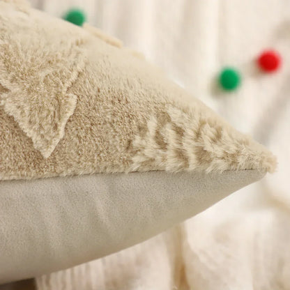Christmas Snowflake Jacquard Plush Cushion Cover – view 17