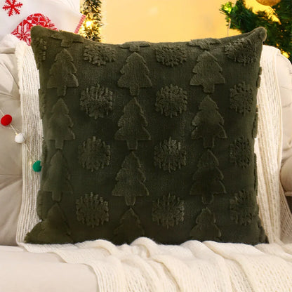 Christmas Snowflake Jacquard Plush Cushion Cover – view 26