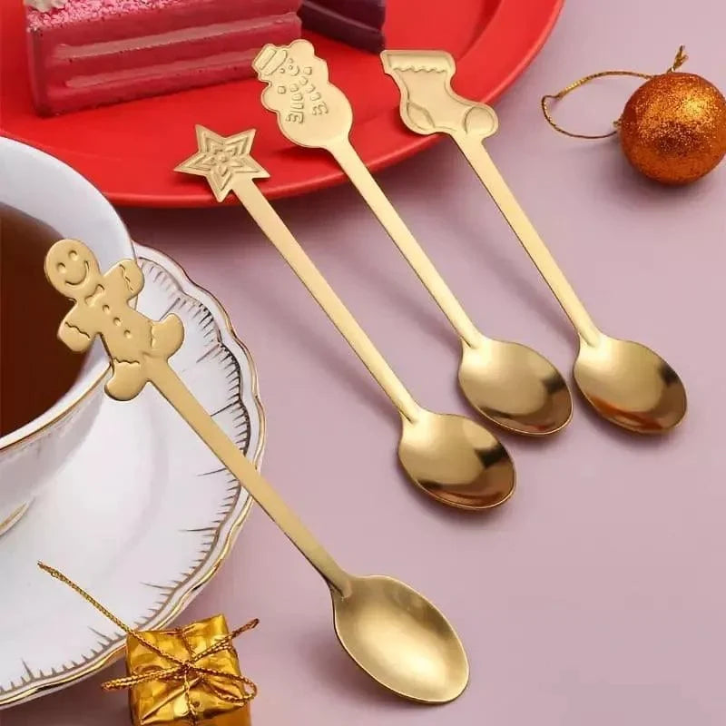 Christmas Stainless Steel Decorative Spoon Gift Set