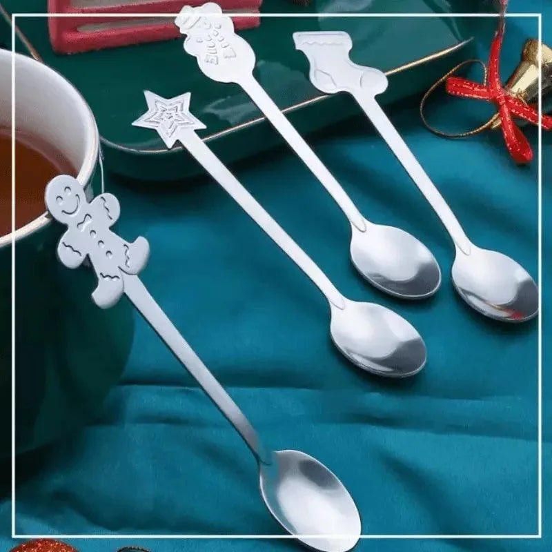 Christmas Stainless Steel Decorative Spoon Gift Set – view 2