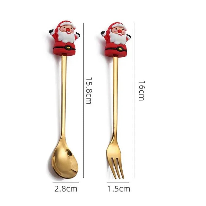 Christmas Stainless Steel Flatware Set – 4 or 6 Pieces – view 7