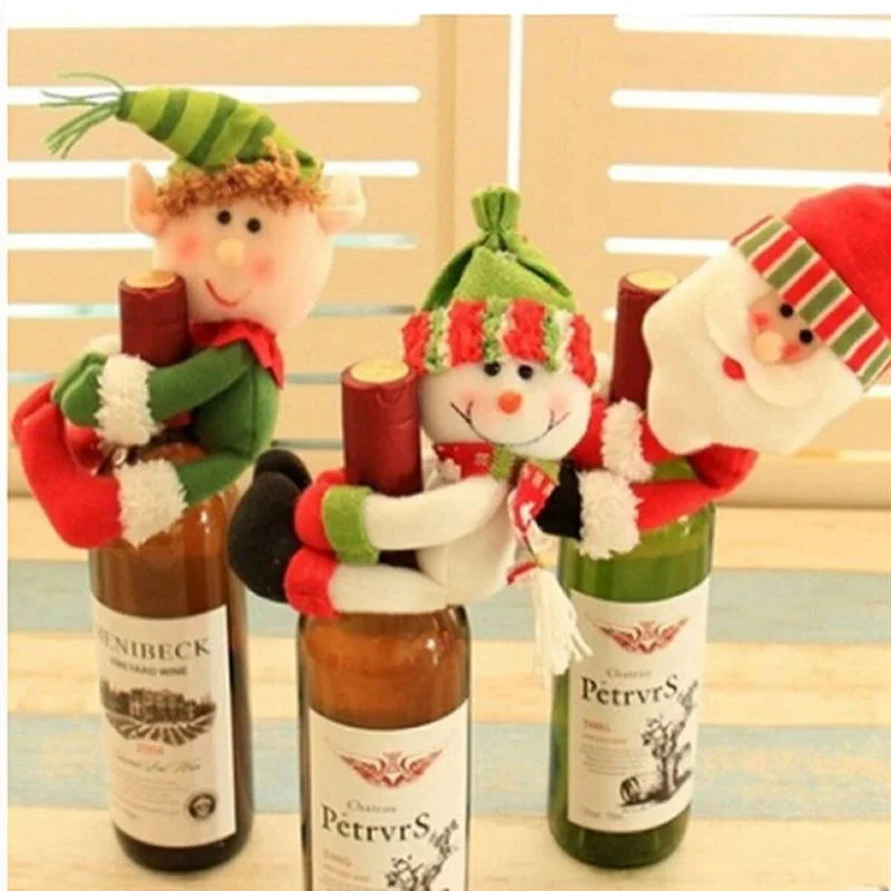 Christmas Wine Bottle Cover – Santa, Snowman or Elf