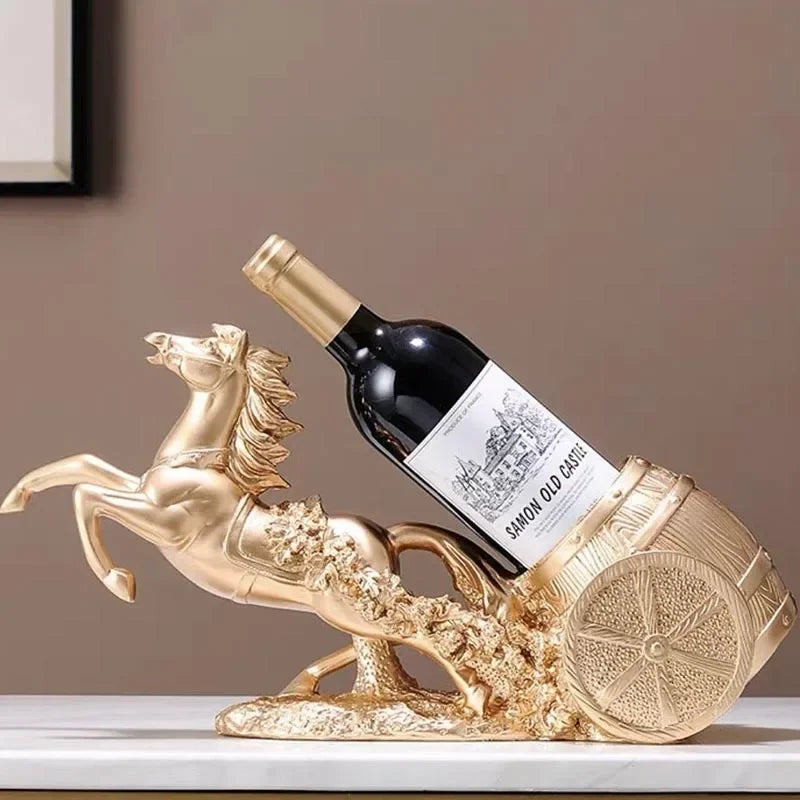 Classic Resin Wine Bottle Holder – Blue or Gold – view 2