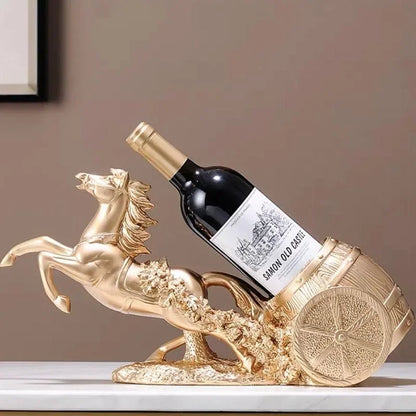 Classic Resin Wine Bottle Holder – Blue or Gold – view 2