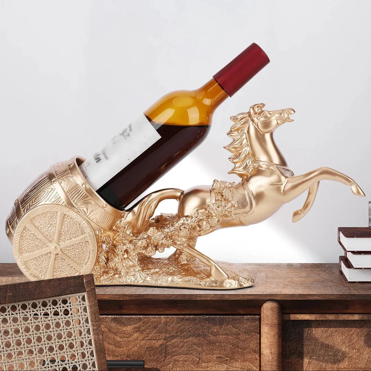 Classic Resin Wine Bottle Holder – Blue or Gold – view 5