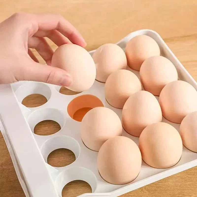 Clear 2-drawer refrigerator egg organiser – view 6